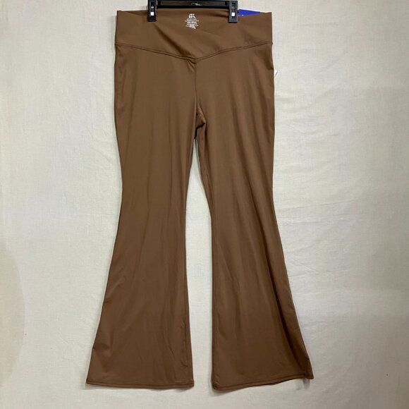 NWT Joylab Women's Size XXL Mocha High Rise Crossover Waistband Flare Leggings - Picture 8 of 14